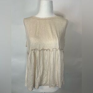 Cream ruffle top